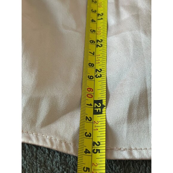 Blush Pink Sleeveless Pleated Halter Top With Button Back Closure - Picture 7 of 9